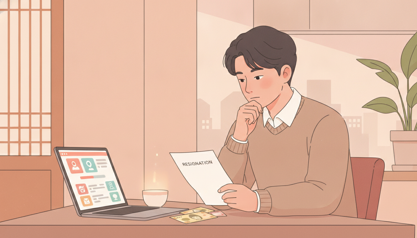 더 맞는 일자리를 찾아 퇴사를 고민하는 청년