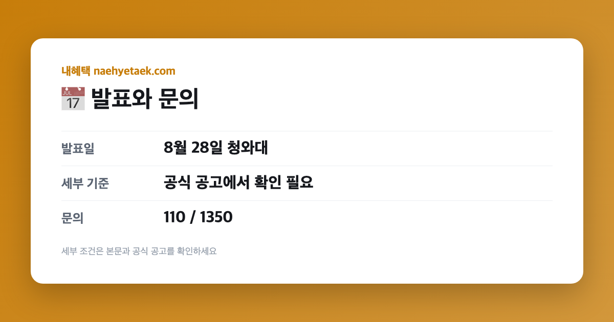 📅 발표와 문의