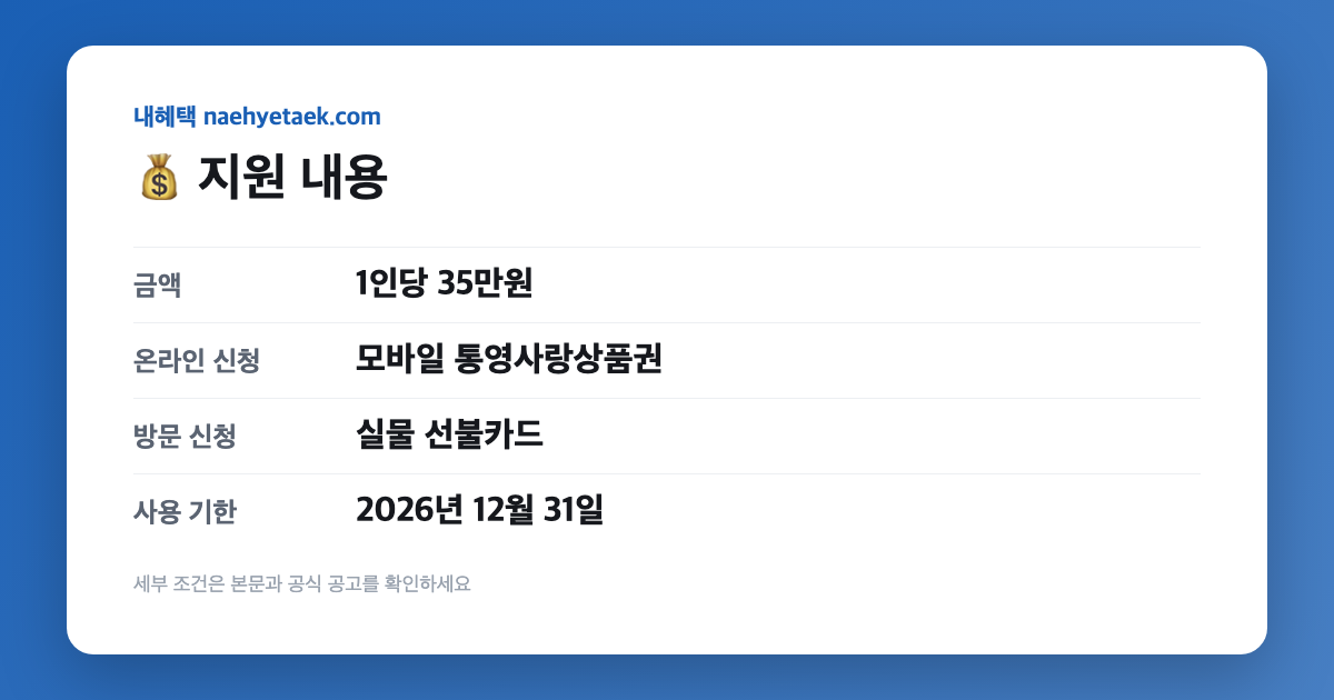 💰 35만원, 무엇을 주나