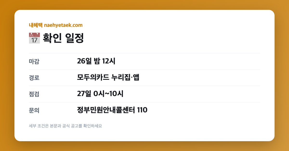 📅 확인 일정