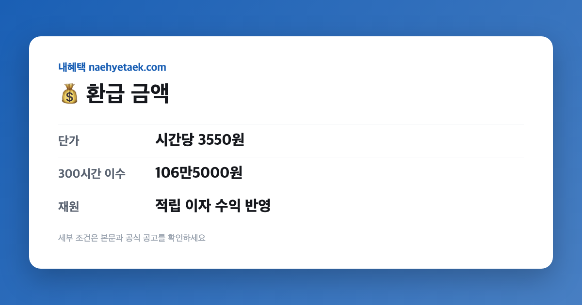 💰 환급 금액