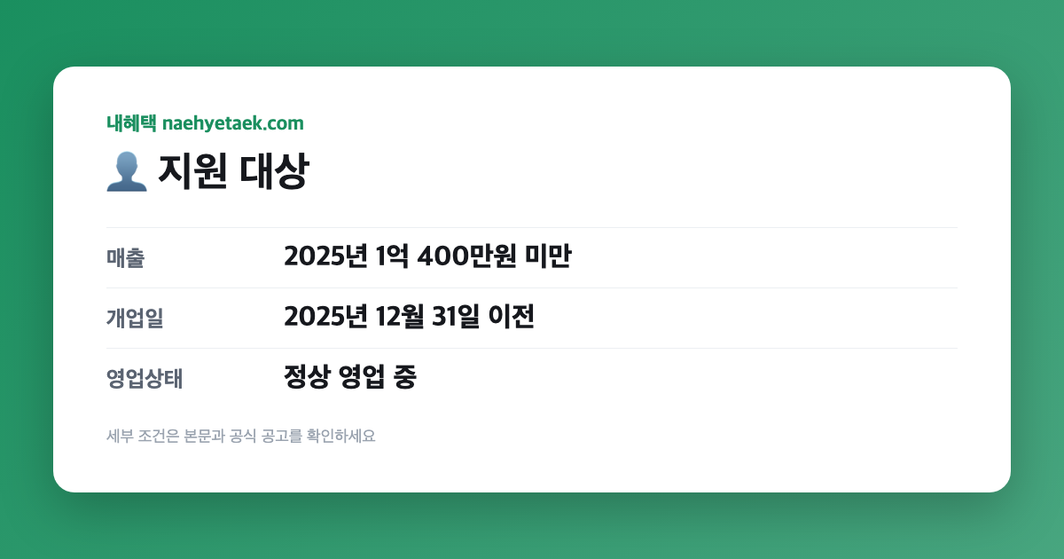 👤 지원 대상