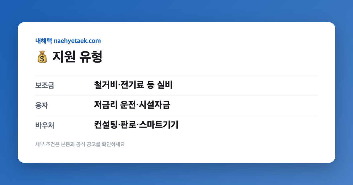 💰 지원 유형