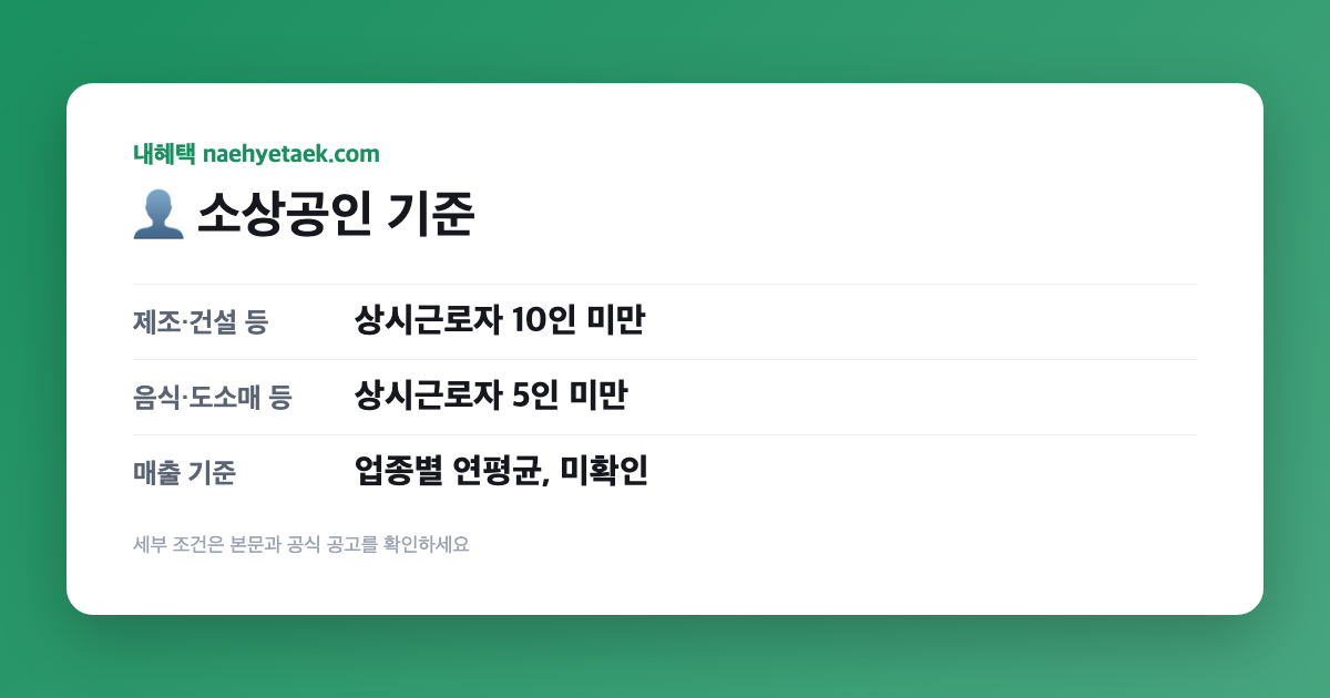 👤 소상공인 기준
