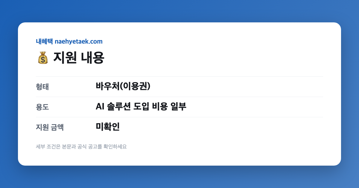 💰 지원 내용
