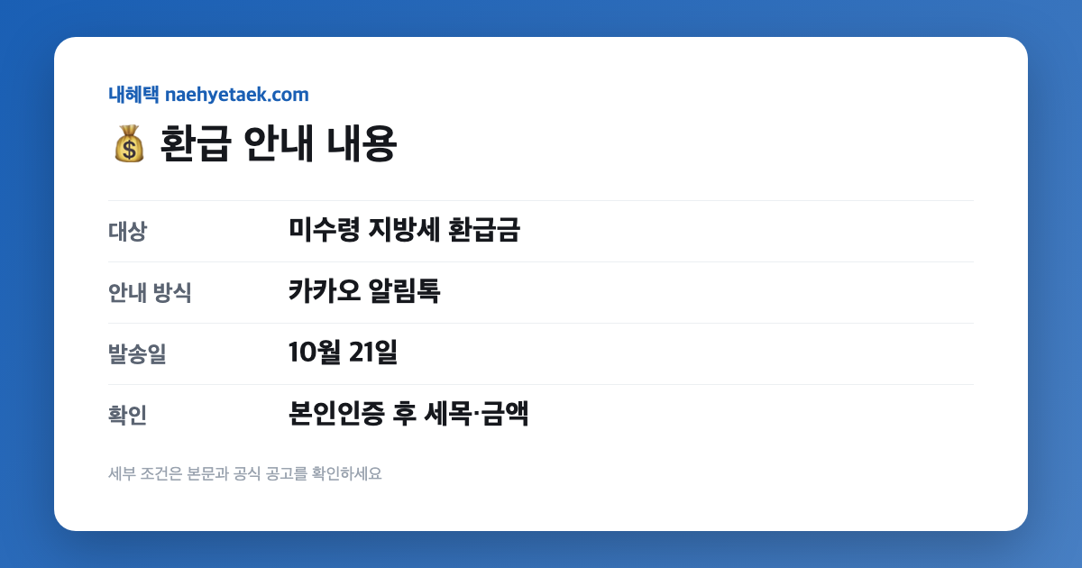 💰 환급 안내 내용