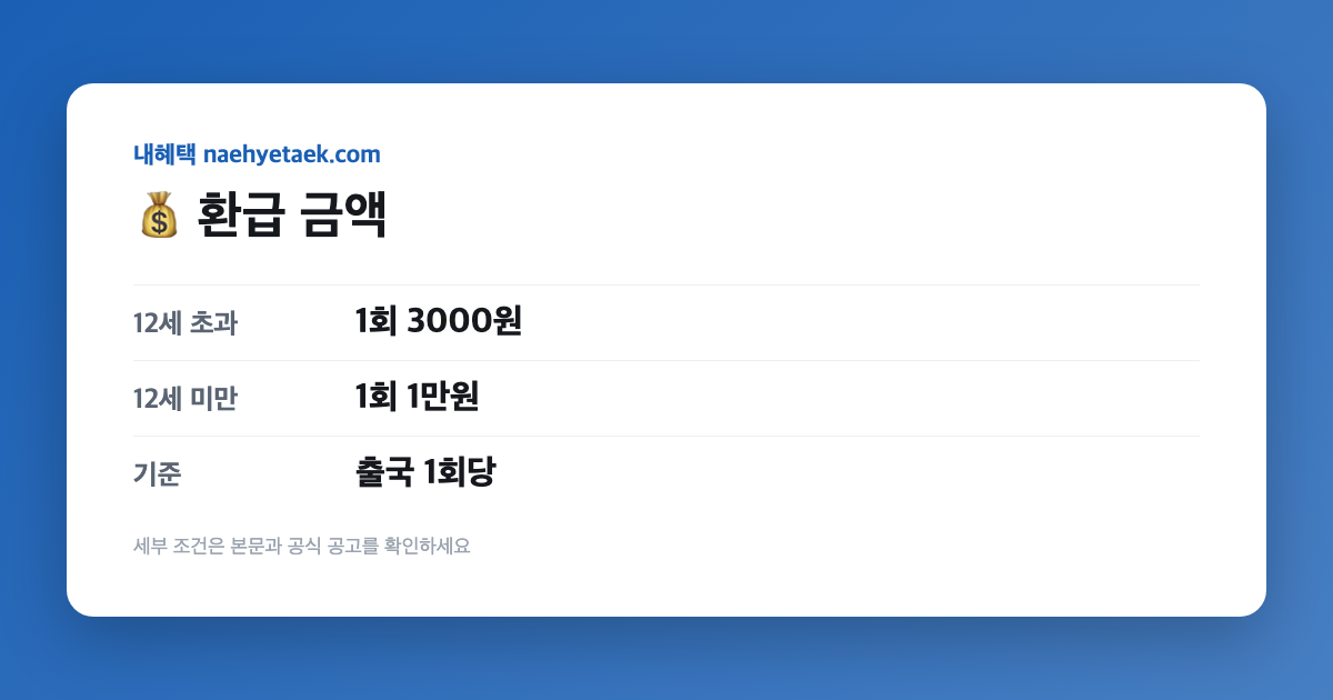 💰 환급 금액